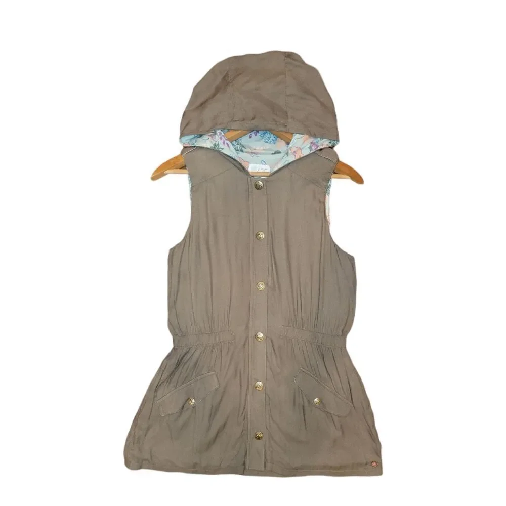 NWT Matilda Jane 435 Winding Path Vest Choose Your Own Path Snap Hooded Vest 14